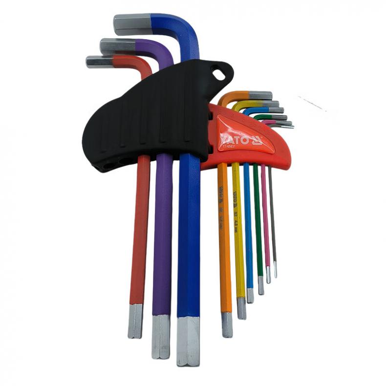 易尔拓（YATO） YT-05631 彩虹系列平头内六角扳手组套 9件套 （单位：套）  