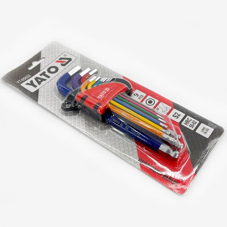 易尔拓（YATO） YT-05632 彩虹系列球头内六角扳手组套 9件套 （单位：套）  