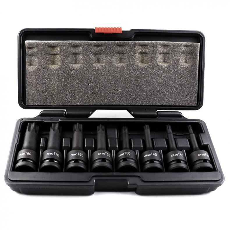 易尔拓（YATO） YT-1065 1/2英寸风动星型套筒批头组套 8件套 （单位：套）  