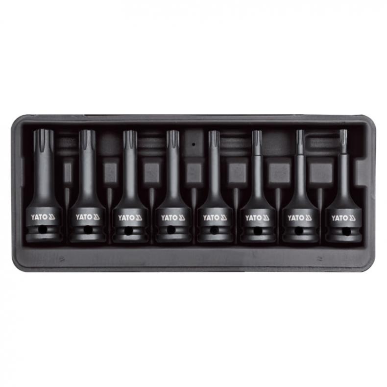 易尔拓（YATO） YT-1068 1/2英寸风动花键套筒批头组套 8件套 （单位：套）  
