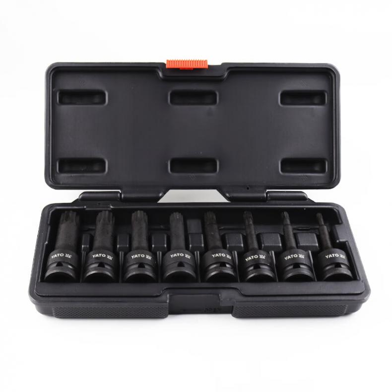 易尔拓（YATO） YT-1069 1/2英寸风动十二角套筒批头组套 8件套 （单位：套）  