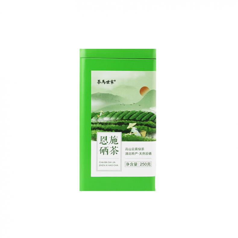茶马世家 早春恩施硒茶 高山云雾绿茶 250g/罐 2罐/盒 （单位：盒）  