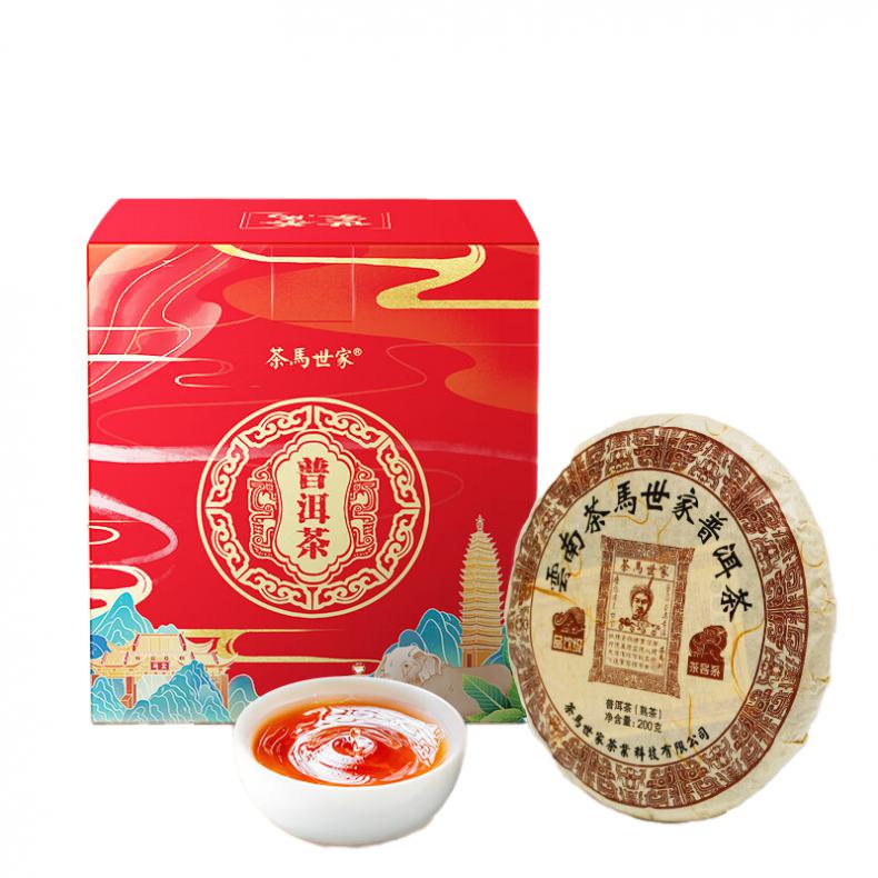 茶马世家 2015年布朗山春茶 品饮普洱茶熟茶礼盒装 1400g （单位：提）  