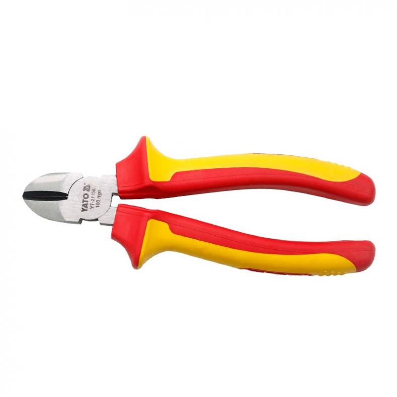 易尔拓（YATO） YT-21158 绝缘斜嘴钳 6英寸 160mm （单位：个）  
