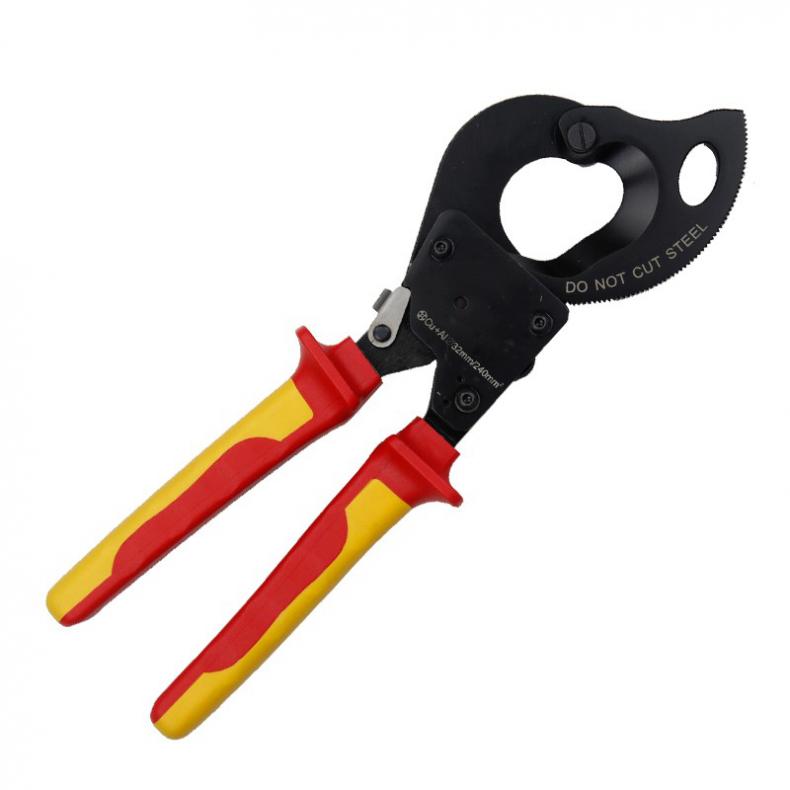 易尔拓（YATO） YT-21180 双色绝缘棘轮式电缆剪 240mm² （单位：个）  