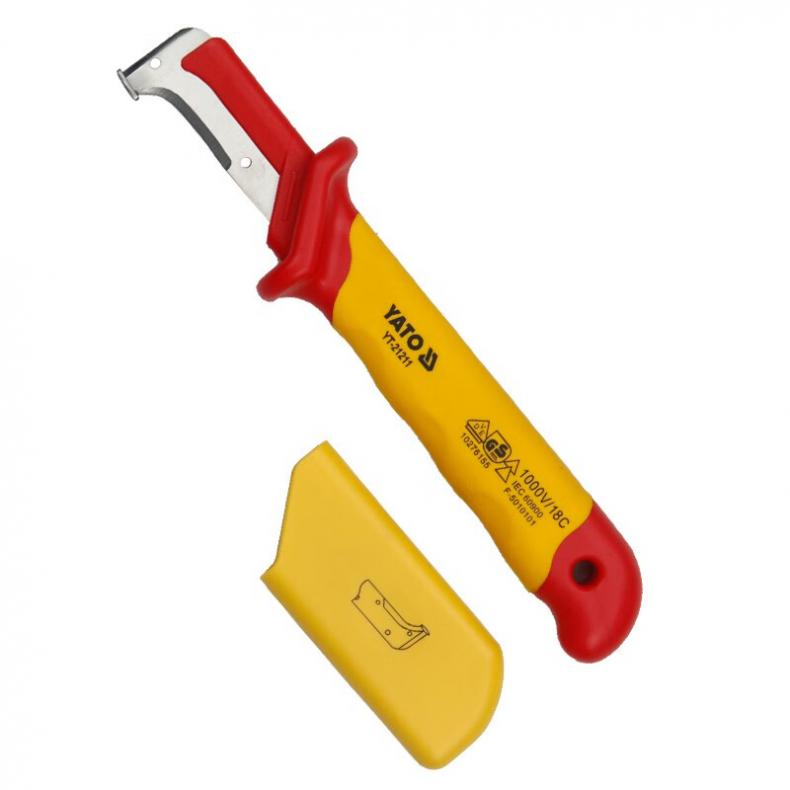 易尔拓（YATO） YT-21211 双色防护式绝缘电工刀 38*155mm （单位：把）  