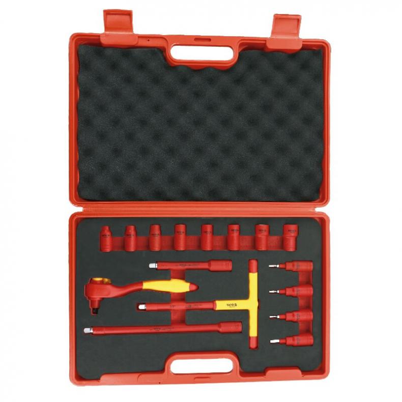 易尔拓（YATO） YT-21280 3/8绝缘套筒组套 16件套 （单位：套）  