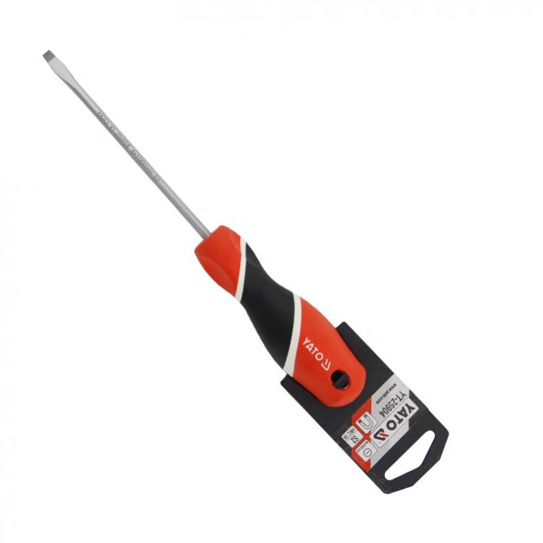 易尔拓（YATO） YT-25904 一字三色柄螺丝批 4*100mm （单位：把）  