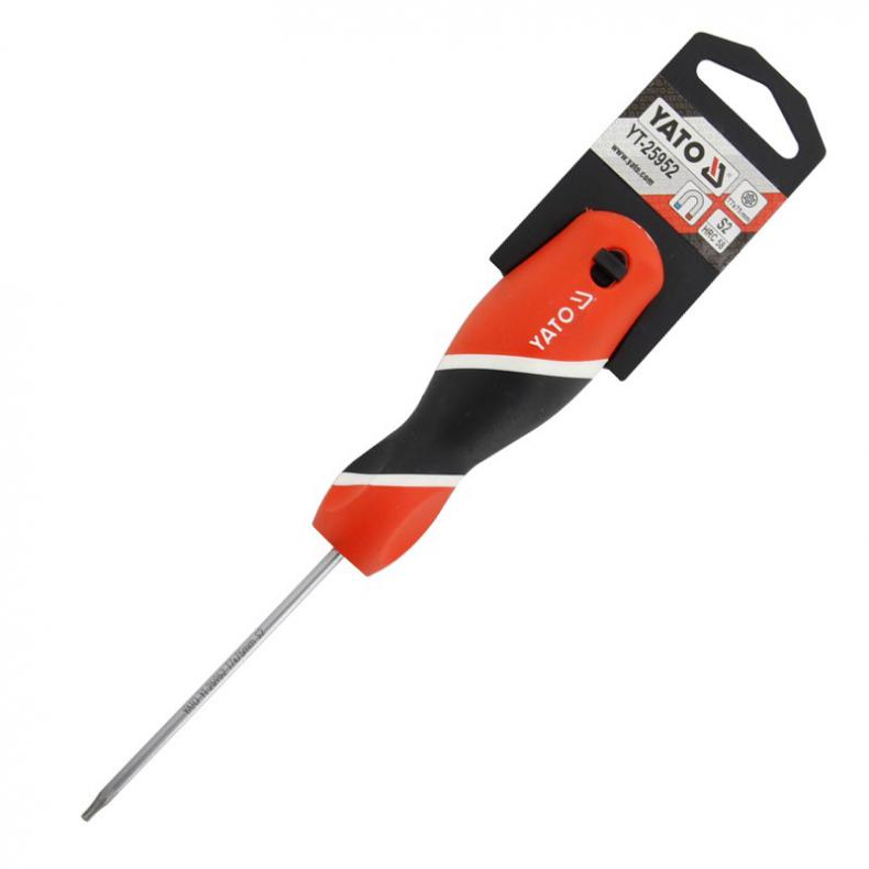 易尔拓（YATO） YT-25952 三色柄中孔星型螺丝批 T7*75mm （单位：把）  