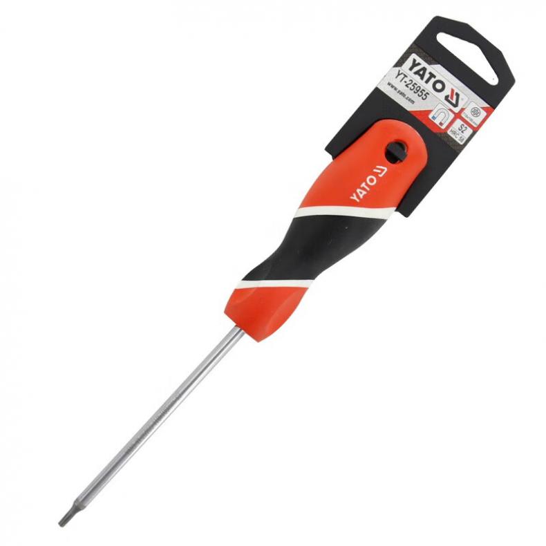 易尔拓（YATO） YT-25955 三色柄中孔星型螺丝批 T10*100mm （单位：把）  