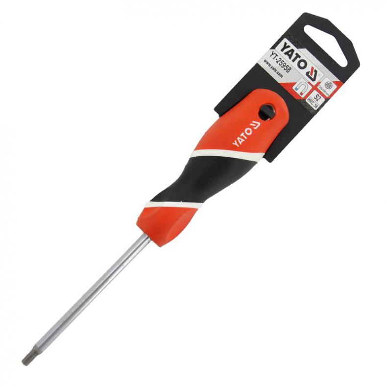 易尔拓（YATO） YT-25958 三色柄中孔星型螺丝批 T25*100mm （单位：把）  