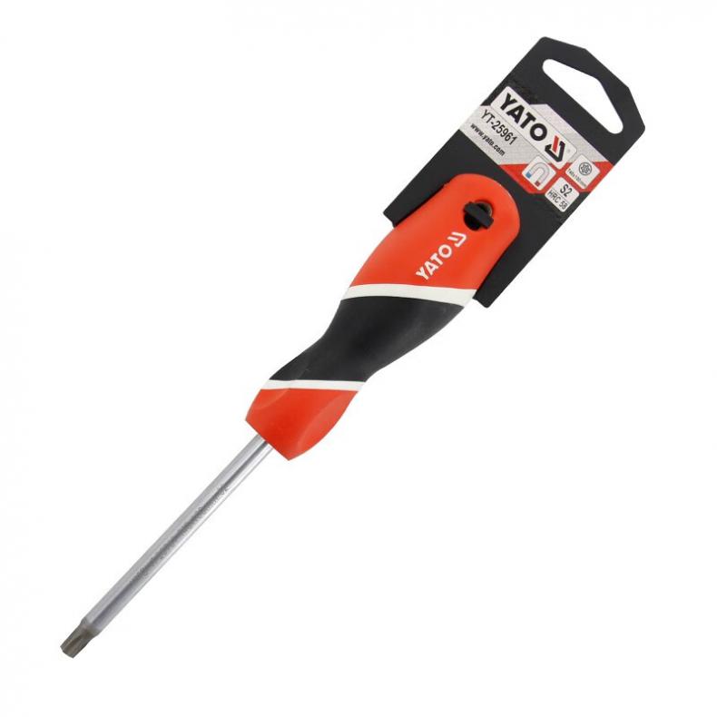 易尔拓（YATO） YT-25961 三色柄中孔星型螺丝批 T40*100mm （单位：把）  
