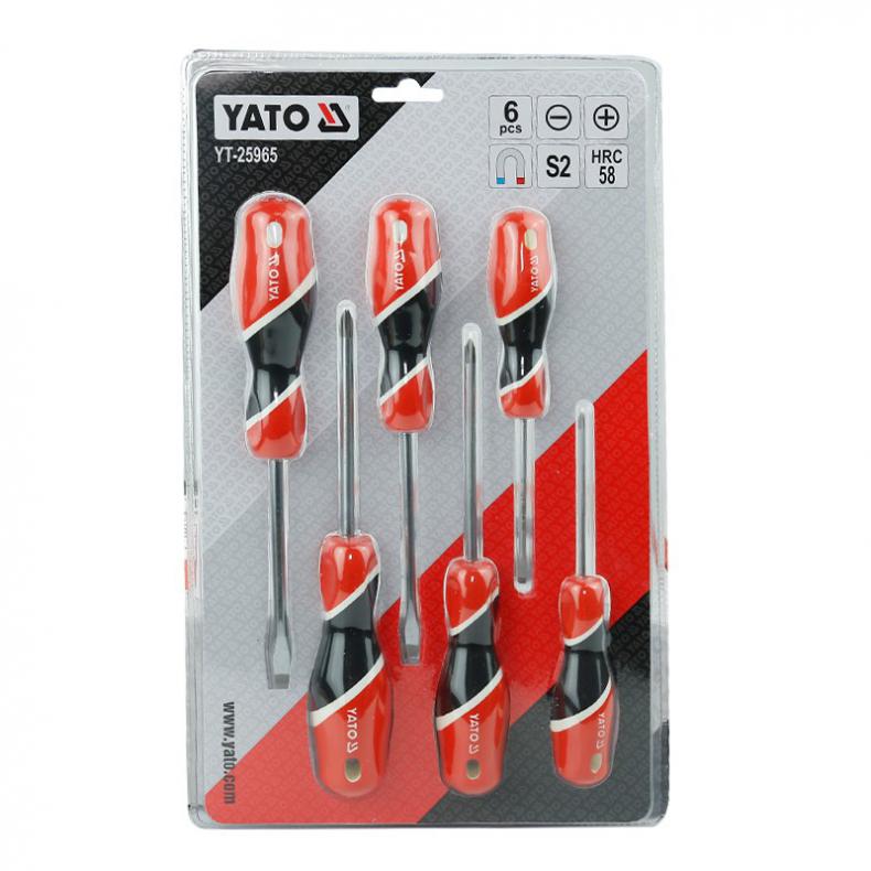 易尔拓（YATO） YT-25965 三色柄螺丝批组套 6件套 （单位：套）  
