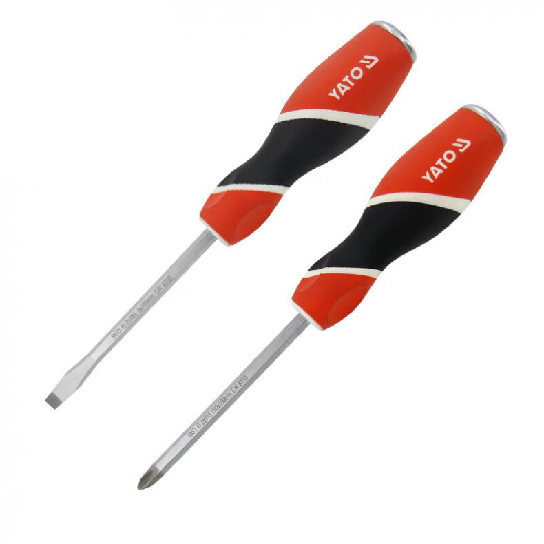 易尔拓（YATO） YT-25998 三色柄敲击螺丝批组套 2件套 （单位：套） 6*150mm PH2*150mm 