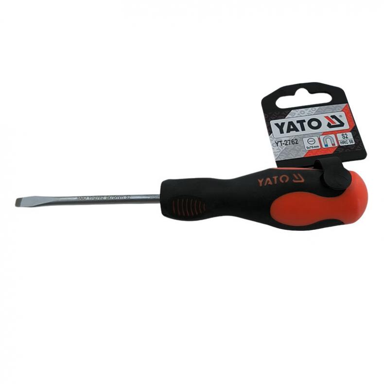 易尔拓（YATO） YT-2762 一字双色柄螺丝批 5*75mm （单位：把）  