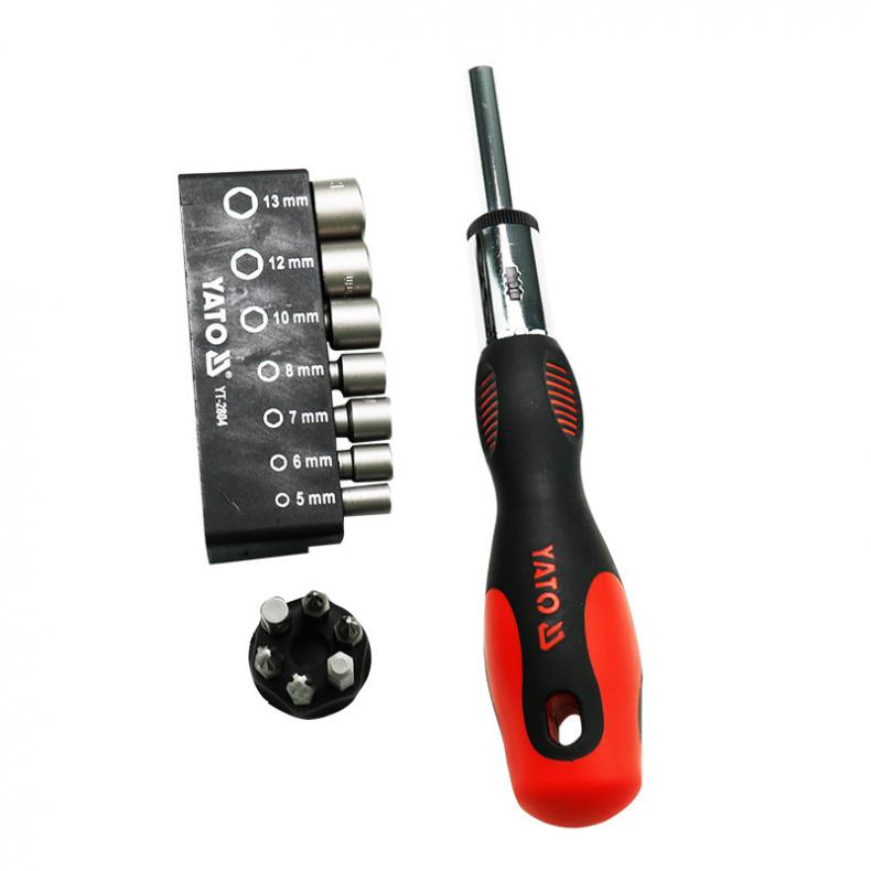 易尔拓（YATO） YT-2804 棘轮螺丝批组套 14件套 （单位：套）  