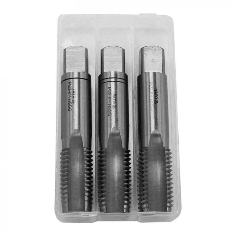 易尔拓（YATO） YT-2926 三件套手用丝锥 M22*2.5 （单位：套）  