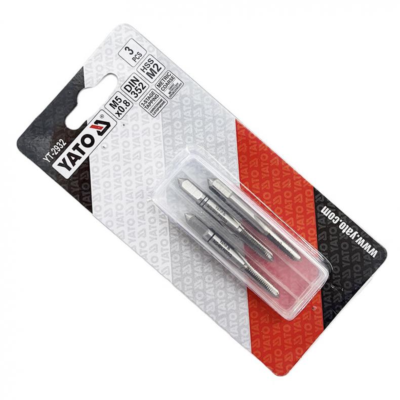 易尔拓（YATO） YT-2932 三件套手用丝锥 M5*0.8 （单位：套）  