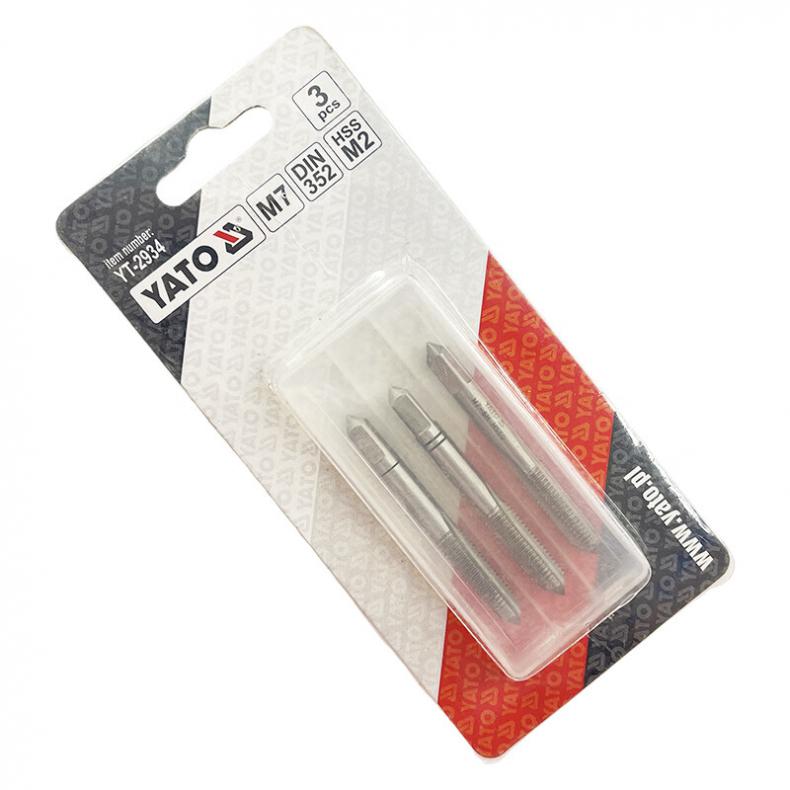 易尔拓（YATO） YT-2934 三件套手用丝锥 M7*1 （单位：套）  