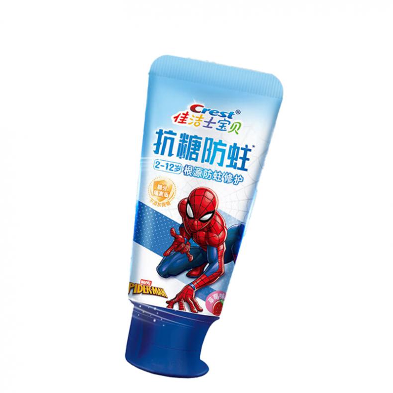 佳洁士 草莓味 抗糖防蛀牙膏 蜘蛛侠款 60g （单位：支） 2-3-6-12岁 