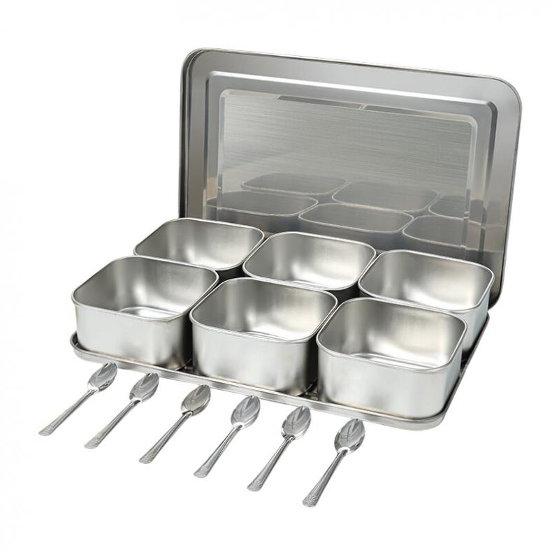拜杰（Baijie） TLG-06 不锈钢调味盒套装 六格 （单位：套）  