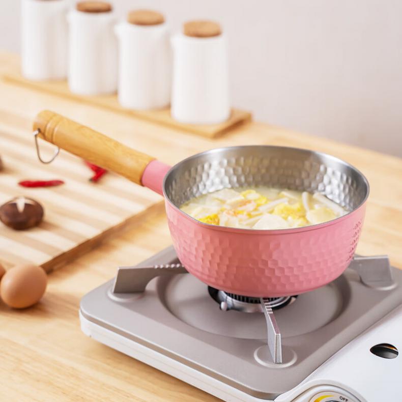 神田（KANDA） 幻彩系列 雪平锅 带锅盖 20cm （单位：套）  嫩桃粉