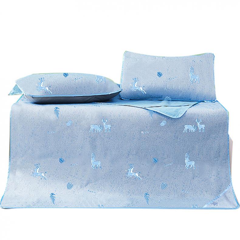 金丝莉（KINTHERI） JX-1230 金银花冰丝席三件套 席180*198cm枕席44*68cm*2 （单位：套）  