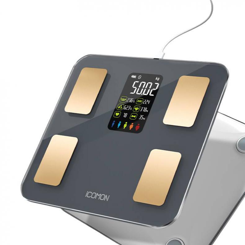 沃莱 FG2016LB 智能体脂秤 278*278mm （单位：台） 充电款 灰色