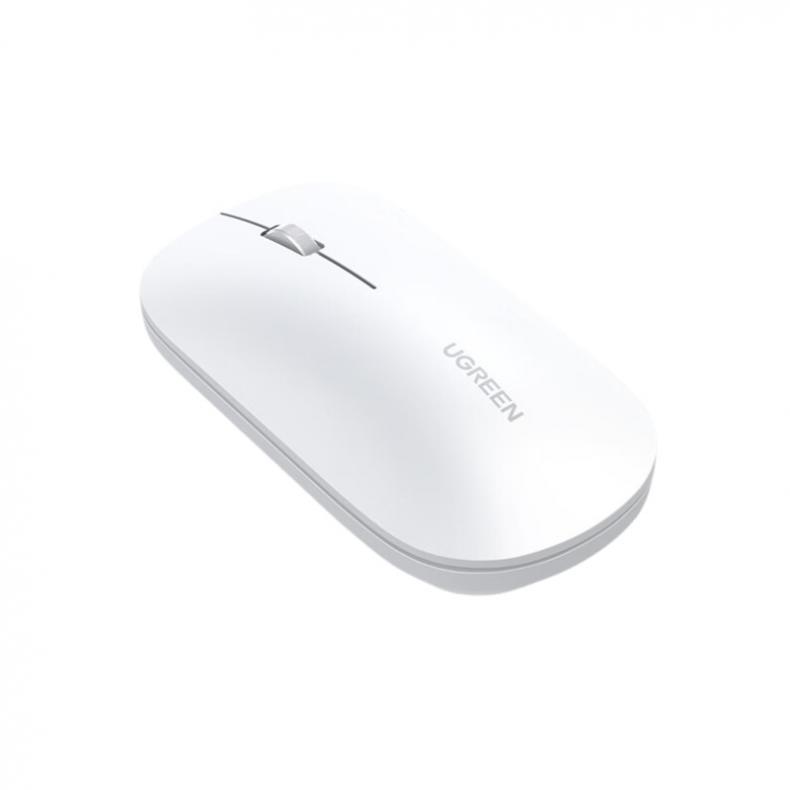 绿联（UGREEN） MU001 无线蓝牙双模鼠标 4档DPI （单位：个） 90814 皓月白