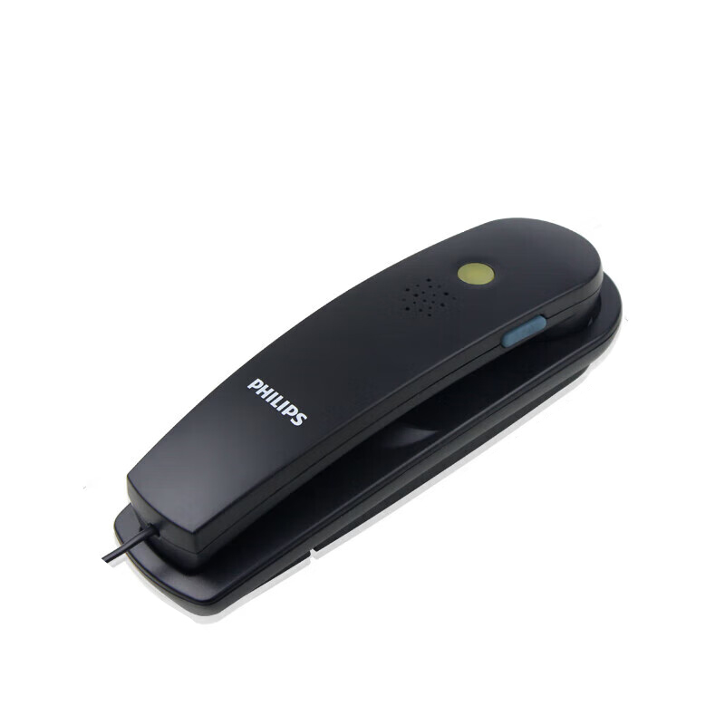 飞利浦 （PHILIPS） TD2801 电话机座机 桌壁两用 免电池 210*65*65mm （单位：台）  黑色