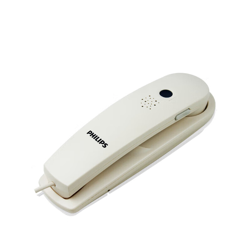 飞利浦 （PHILIPS） TD2801 电话机座机 桌壁两用 免电池 210*65*65mm （单位：台）  白色