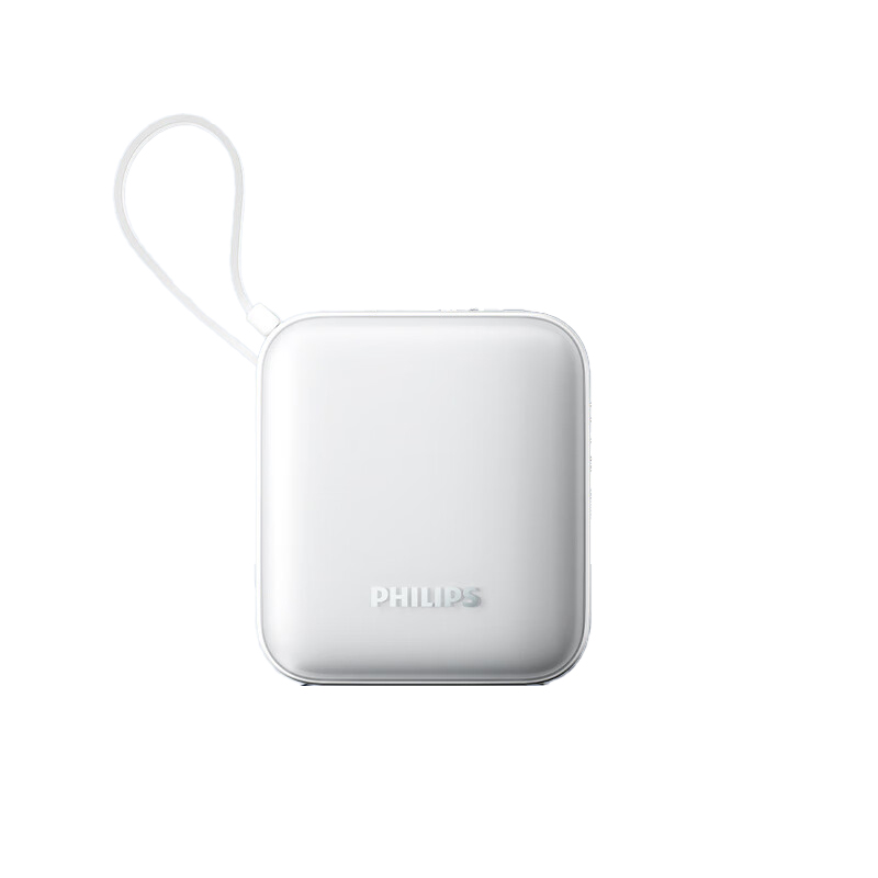 飞利浦 （PHILIPS） DLP2217W/93 自带双线便携充电宝 10000mAh （单位：个）  白色
