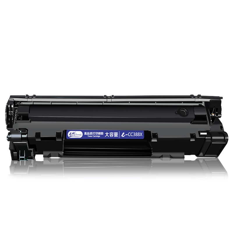 e代 CC388X 硒鼓 尊享版 易加粉大容量 有芯片 3000页 （单位：个） 适用HP p1108/p1106/m128fn/1007/1008/m126nw 黑色