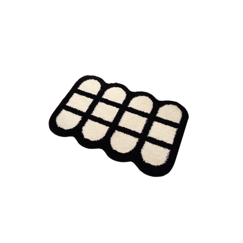 墨斗鱼 1341 棉质地垫 奶酪格子 50*80cm （单位：块）  