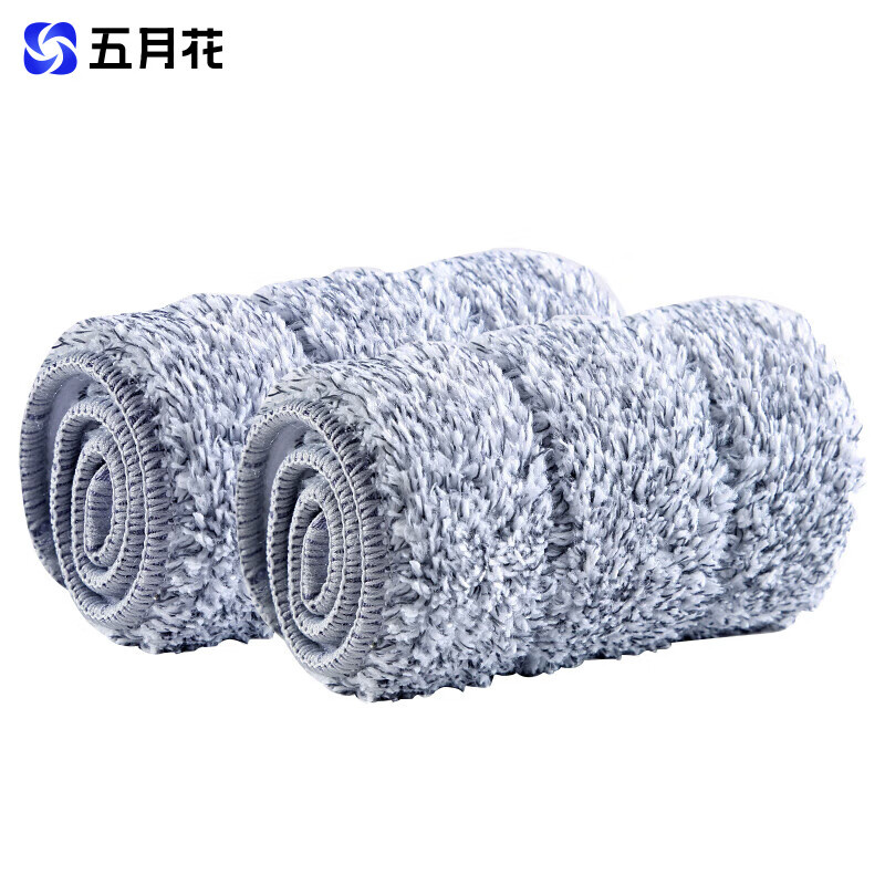 五月花（May Flower） 38cm 终洁者刮刮桶拖把配件 平板拖把替换布 2块/组 （单位：组）  