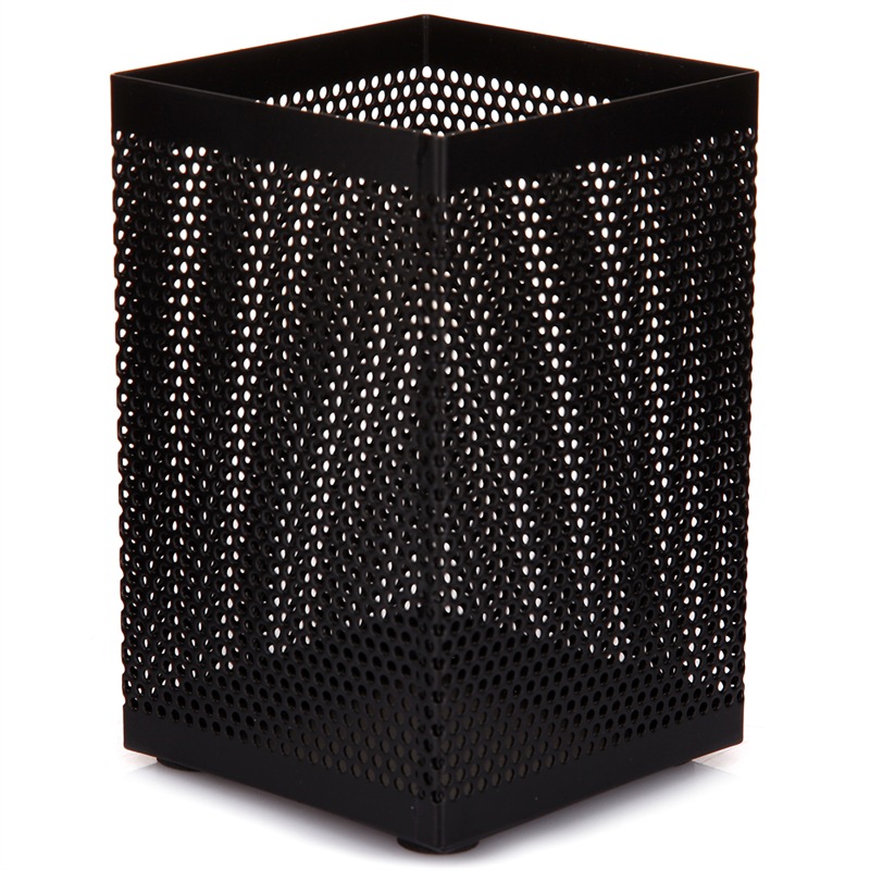 三木（SUNWOOD） 1203 金属方形笔筒 70*70*105mm （单位：个）  黑色