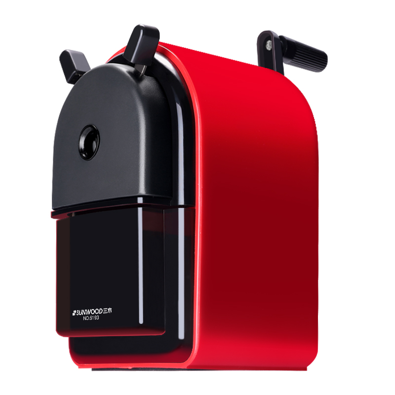 三木（SUNWOOD） 5193 大容量手摇削铅笔机 84*85*125mm （单位：个）  红色