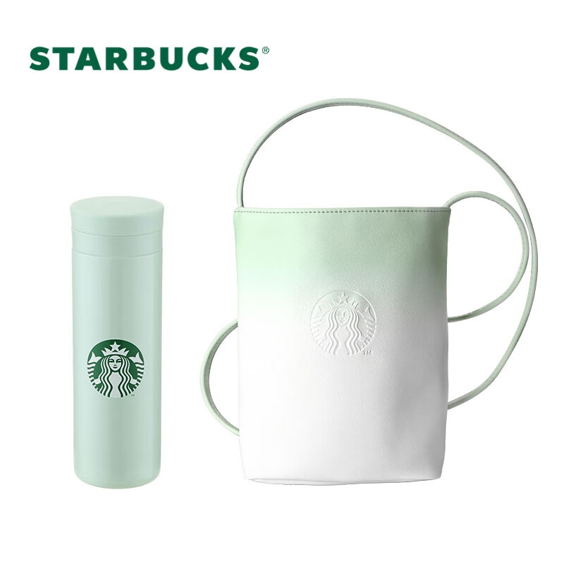 星巴克（Starbucks） 11149741 不锈钢杯配杯套套装 325mL （单位：套） 包装随机 经典薄荷绿