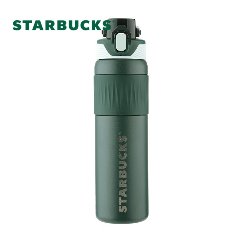 星巴克（Starbucks） 11149730 不锈钢弹跳杯 715ml （单位：个） 包装随机 经典绿色