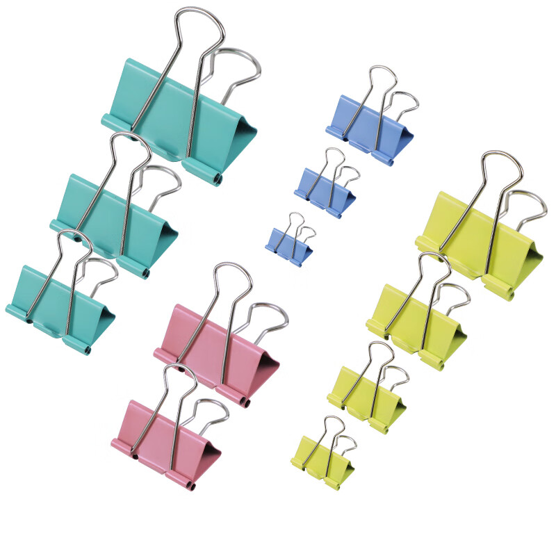 得印（befon） 4297 大号彩色燕尾夹 41mm 24只/筒 （单位：筒）  