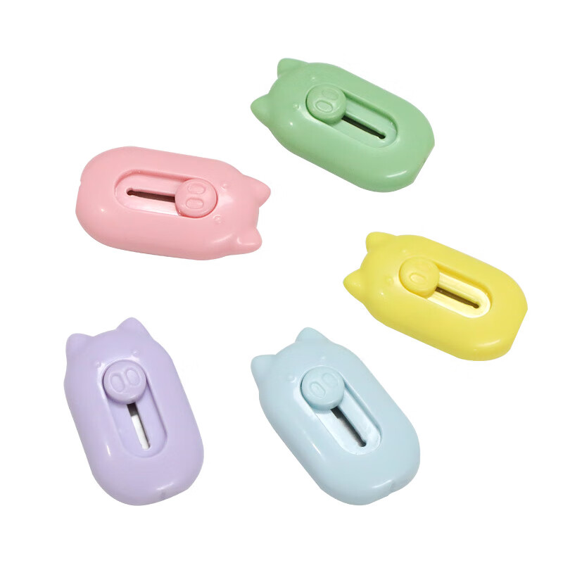 得印（befon） 0364 小猪迷你美工刀 5把/组 （单位：组）  混色