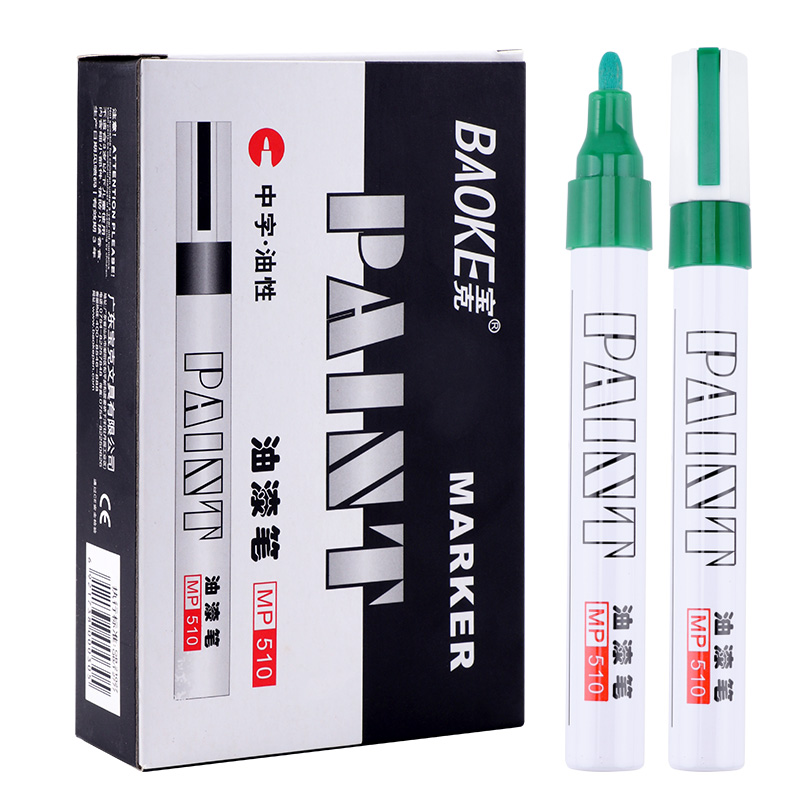 宝克（BAOKE） MP510 油性油漆笔 12支/盒 （单位：盒）  绿色