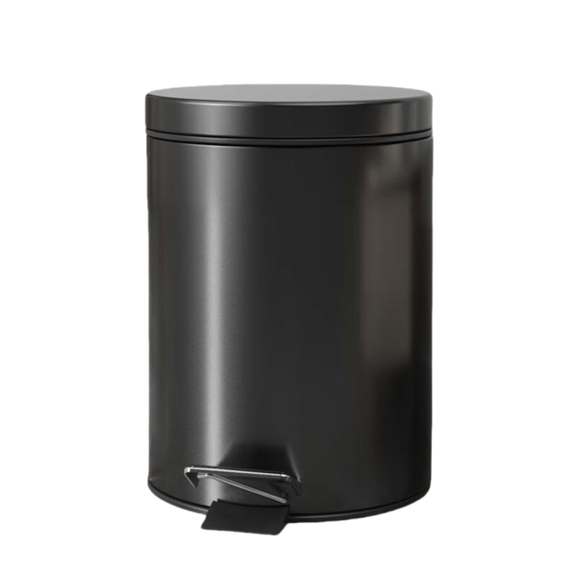 欧润哲 磨砂 脚踏垃圾桶 7L （单位：个）  黑色