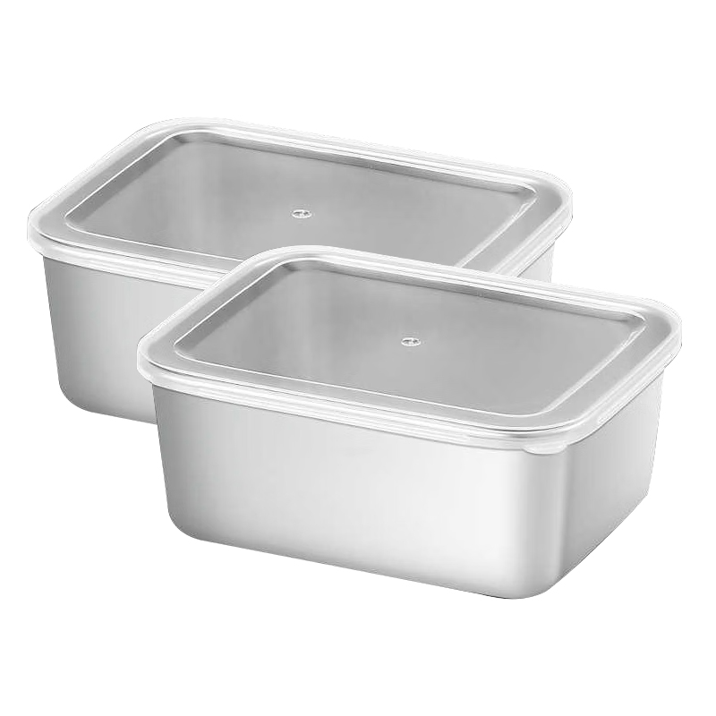 奥美优 304不锈钢 保鲜盒 2400ml 2个/组 （单位：组）  