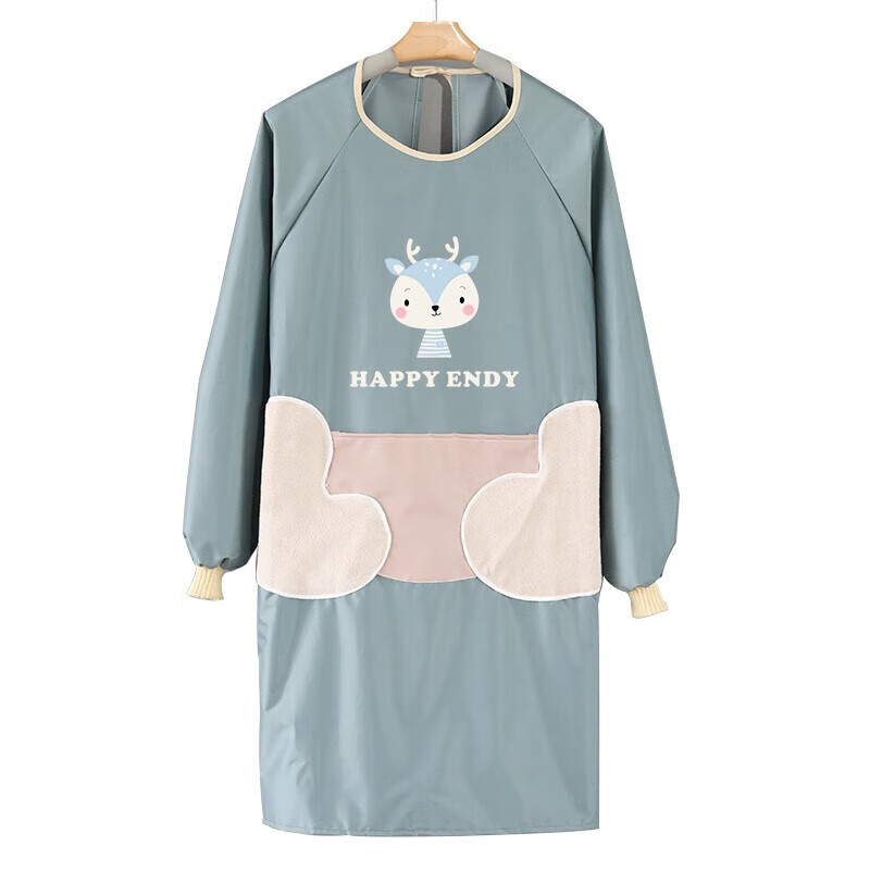 奥美优 AMY1411 长袖围裙 85*108mm （单位：条）  蓝色