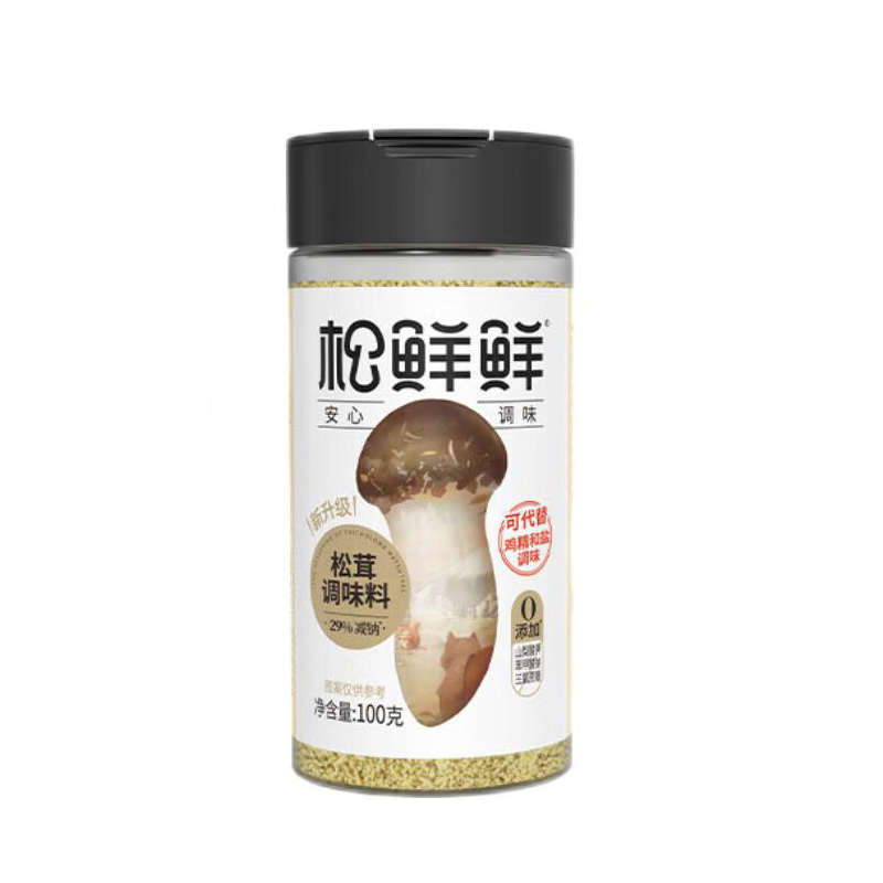 松鲜鲜 减钠29% 0添加 松茸调味料 100g （单位：瓶） 包装随机 