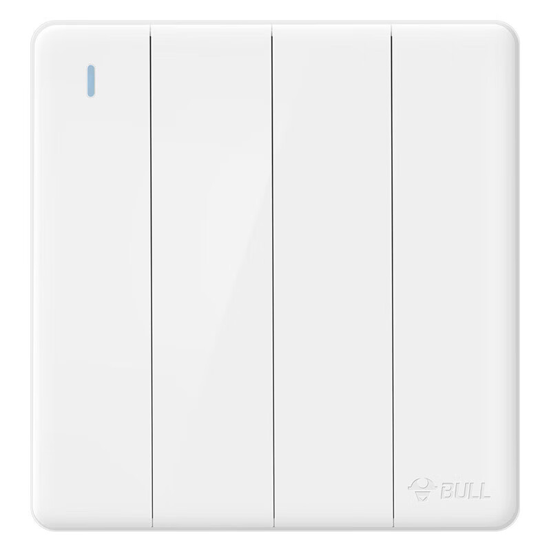 公牛（BULL） G28K412 G28系列86型面板 暗装 四位双控带荧光开关 （单位：个）  珍珠白