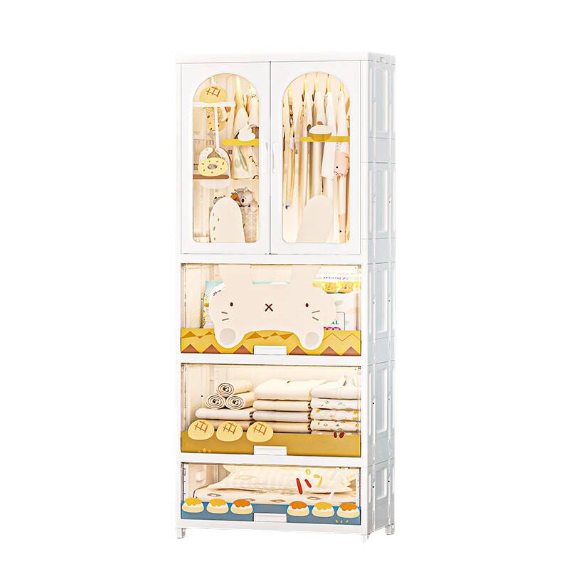 也雅（Yeya） ZSG-A2201-129 折叠双开门柜 面包物语 157*58*40cm （单位：个）  