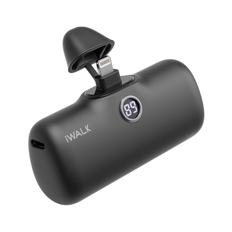 爱沃可（Iwalk） DBL5000PL 胶囊充电宝 4800mAh （单位：个） lightning接口 黑色