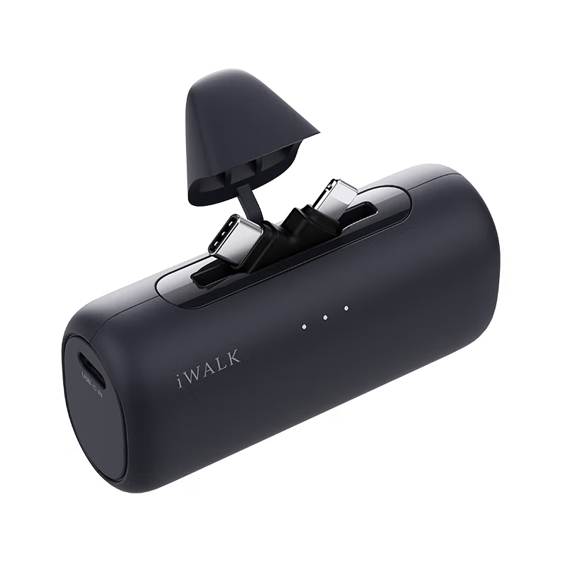 爱沃可（Iwalk） LPS002 可切换头胶囊充电宝 5000mAh （单位：个）  黑色